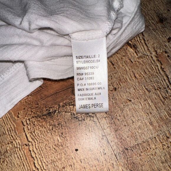 JAMES PERSE Women's Crewneck Tee Shirt Top White size 2 Medium - Picture 8 of 13